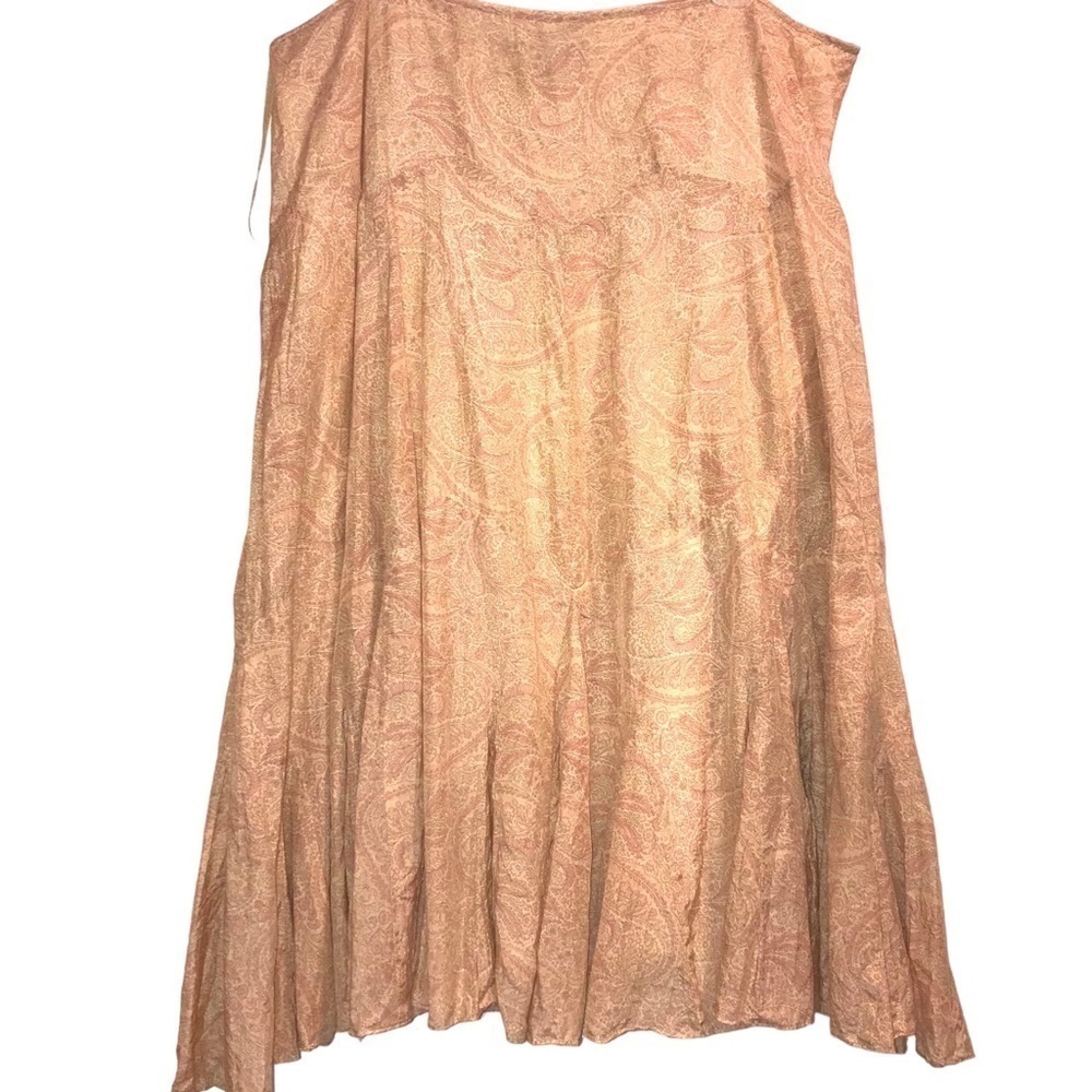 Lauren Ralph Lauren Silk Womens Panel Skirt Pink Peach Paisley Size 14P